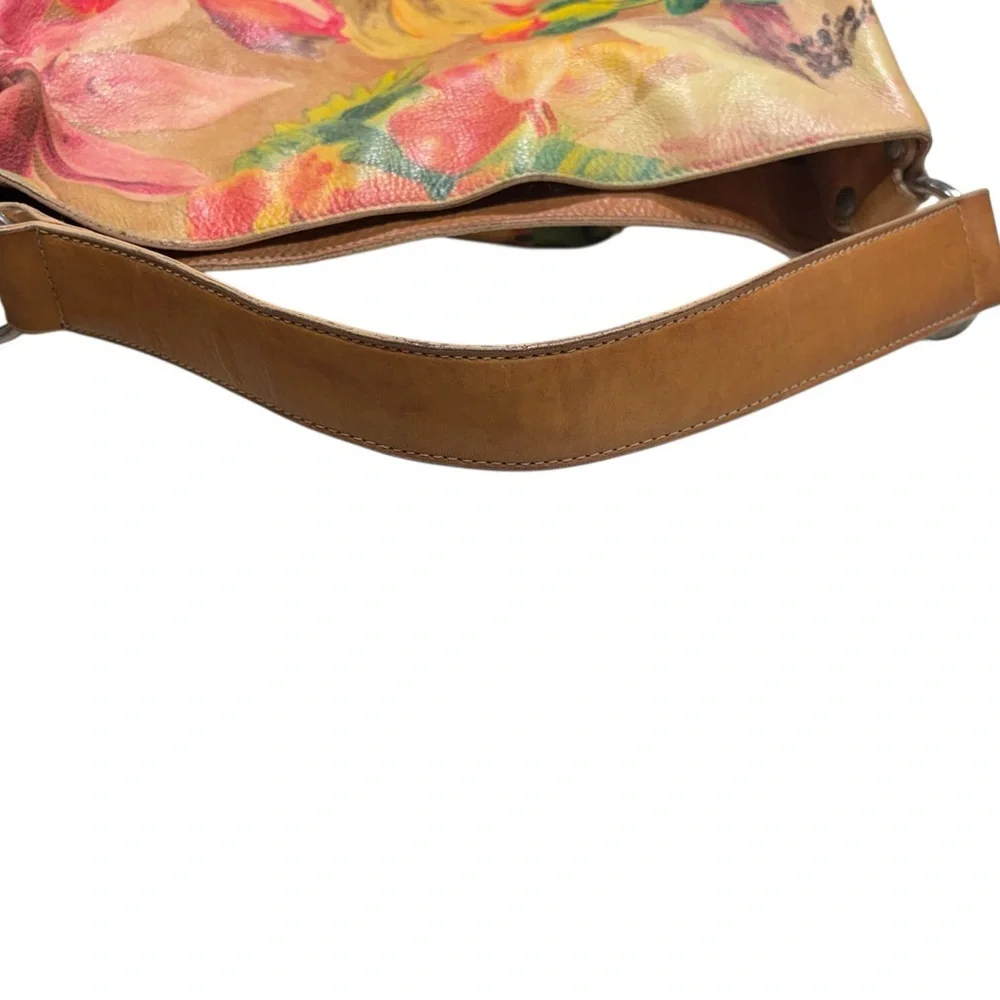 Maurizio Taiuti Italian leather floral hobo/shoulder bag